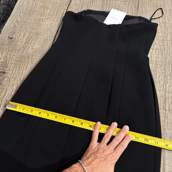 ALC Elizabeth Strapless Midi Dress in Black. - Picture 9 of 10